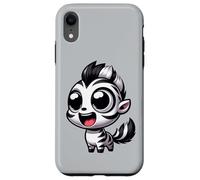 Kawaii Zebra Lindo Safari Chibi Animal Cartoon Carcasa para iPhone XR