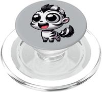 Kawaii Zebra Lindo Safari Chibi Animal Cartoon PopSockets PopGrip para MagSafe