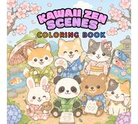 Kawaii Zen Scenes: 40 Japan-Inspired Designs for Adults & Teens - Relaxing Coloring Pages for Stress Relief