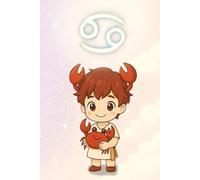 Kawaii Zodiac Notebook - Cancer with Chibi Boy: Lined Notebook for Writing and Drawing | Cute Kawaii Astrology Gift for Kids and Teens