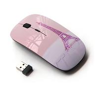 KawaiiMouse [ Ratón óptico 2.4G inalámbrico ] Eifel Paris Pink Peach France