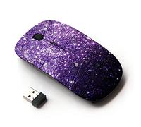 KawaiiMouse [ Ratón óptico 2.4G inalámbrico ] Glitter Bling Shiny Stars Iridescent