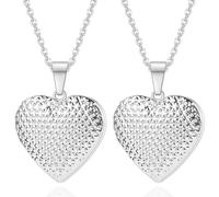 Kawailay 2 piezas collar medallón abierto imágenes foto colgante cadena acero inoxidable amuleto collar para mujeres, Acero inoxidable