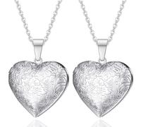 Kawailay 2 piezas collar medallón abierto imágenes foto colgante cadena acero inoxidable amuleto collar para mujeres, Acero inoxidable