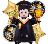 Kawailay 5 globos de graduación para hombres, graduación, fiesta, examen, decoración, globos de soltero, para universidad, fiesta, celebración, estilo 1