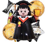 Kawailay 5 piezas globos de graduación mujer globos de papel de aluminio fiesta de graduación examen aprobado decoración globos globos de licenciatura para fiesta universitaria celebración de