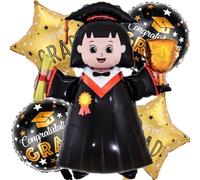 Kawailay 5 piezas globos de graduación mujer globos de papel de aluminio fiesta de graduación examen aprobado globos decorativos globos de bachillerato para fiesta universitaria celebración de