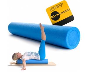 Kawanyo Rodillo Yoga y Pilates 90 cm para Faszientraining, Equilibrio y Estabilidad - Foam Roller de Espuma Masaje Muscular, ideal para Ejercicio, Fis