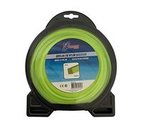 Kawapower Hilo de nylon para desbrozadoras cuadrado 4MM X 29mt