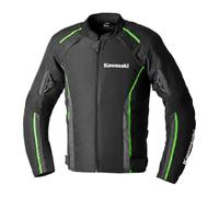 Kawasaki AMIENS - Chaqueta de moto (talla M), color negro, Negro , M