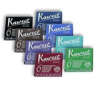 Kaweco - Cartuchos de tinta para pluma estilográfica (cortos, 8 colores), 8 x 6 unidades