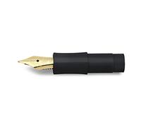 Kaweco Classic Sport Boquilla con plumín de acero chapado en oro y punta de iridio para cartuchos de tinta, negro negro, ancho de pluma: EF (extrafino), pluma estilográfica