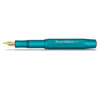 Kaweco Collection Iguana Blue I Premium Pluma estilogr?fica con pluma de acero dorado y punta de iridio para cartuchos de tinta I Kaweco Sport Pluma estilogr?fica de 13 cm, ancho de la pluma: M (M)
