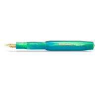 Kaweco Collection Marble Ocean I Pluma estilográfica exclusiva para cartuchos de tinta, pluma estilográfica de 12,7 cm en azul verde marino I, ancho de pluma: M (M)