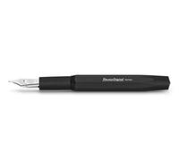 Kaweco Original 250 Black Chrome I Pluma estilográfica exclusiva para cartuchos de tinta, incluye elegante estuche de chapa, pluma estilográfica de lujo con atractivos elementos ornamentales, ancho