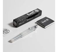 Kaweco Pluma estilográfica Frosted Sport de coco natural, punta fina, clip octogonal cromado (novedad 2019)