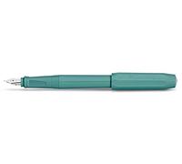 Kaweco Pluma estilográfica Perkeo para cartuchos de tinta, para principiantes, con mango ergonómico para escribir cómodamente, ancho de la pluma: F (fino), color azul petróleo Breezy Teal 15,5 cm