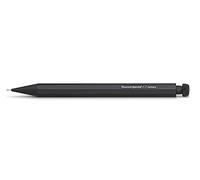 Kaweco SPECIAL Portaminas de 0,3 mm, negro, de aluminio en formato octogonal de ocho caras, lápiz de minas de 14 cm, recargable, color negro con goma de borrar