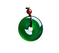 kawehiop Colgante de Jade verde de ojo de gato de amplia aplicación para mujeres y hombres simboliza todo lo bueno collar de Jade de piedra
