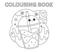 Kawii Style Colouring Book - Food