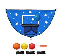 Kawiithn Baloncesto para Trampolín - Set de Juego de Mates para niños,Conjunto Grande de Baloncesto para trampolín,para jardín, Parque, Patio, Ejercicio en casa o Eventos