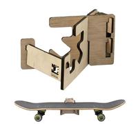KAXALA-4SKT Soporte de Pared de Madera para Skates. Organiza y Decora tu Espacio con Este Colgador Compatible con Todo Tipo de monopatines. Exhibe tu Skate en Multitud de Posible Posiciones. (1)