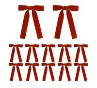 Kaxenig Lazos De Terciopelo, 12 Unidades Lazos Rústicos Rojo para Árbol De Navidad, Decoracion Hogar para Chimenea Corona Valla Ventana Boda Mesa Telon De Fondo Fotos