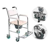 KAXGU Silla de Ruedas Multifunción, con Silla de Ruedas con Cubo para Orinal, Scooter de Empuje Manual para Ancianos Discapacitados Adecuado para Caminar, Sillas de Ruedas de Turismo