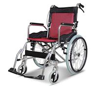 KAXGU Silla de Ruedas Plegable para Discapacitados Y Ancianos Silla de Ruedas de Aluminio Multifuncional para el Hogar con Pedal Ajustable Y Soporte Retráctil