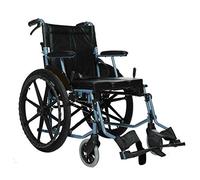 KAXGU Sillas de Ruedas de Transporte Plegables Ligeras, con Orificio para Orinal, Silla de Ruedas de Acero de Selección para Adultos, Silla de Ruedas para Ancianos Discapacitados