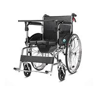 KAXGU Sillas de Ruedas de Transporte Plegables Ligeras, con un Plato de Mesa, Silla de Ruedas con Orificio para Orinal para Adultos, Silla de Ruedas para Ancianos Discapacitados