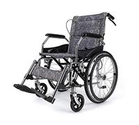KAXGU Sillas de Ruedas de Transporte Plegables Ligeras, Mde Acero Al Carbono Grueso, Silla de Ruedas de Neumáticos Sólidos para Adultos, Silla de Ruedas para Ancianos Discapacitados/Estilo de Llanta