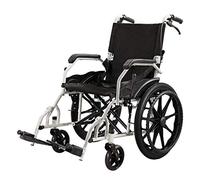 KAXGU Sillas de Ruedas de Transporte Plegables Ligeras, Silla de Ruedas con Mde Acero Al Carbono Reforzado para Adultos, Silla de Ruedas para Ancianos Discapacitados
