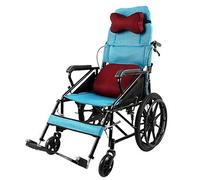 KAXGU Sillas de Ruedas de Transporte Plegables Ligeras, Silla de Ruedas con Soporte de Acero Al Carbono Grueso para Adultos, Silla de Ruedas para Ancianos Discapacitados