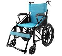 KAXGU Sillas de Ruedas de Transporte Plegables Ligeras, Soporte de Tubo de Acero Grueso, Silla de Ruedas de Neumáticos Sólidos de Pu para Adultos, Silla de Ruedas para Ancianos Discapacitados