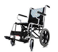 KAXGU Transporte de Sillas de Ruedas Plegables Ligeras, Silla de Ruedas con Mde Aleación de Aluminio de Alta Carga para Adultos, Silla de Ruedas para Ancianos Discapacitados
