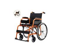 KAXGU Transporte de Sillas de Ruedas Plegables Ligeras, Silla de Ruedas de Acero Ligero de Alta Carga Spcc para Adultos, Silla de Ruedas para Ancianos Discapacitados