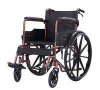 KAXGU Transporte Sillas de Ruedas Ligero Plegable, 1.22 Mm Estructura de Acero Al Carbono Silla de Ruedas para Adultos, Ancianos Discapacitados Silla de Ruedas,B/B