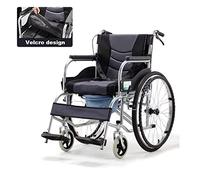 KAXGU Transporte Sillas de Ruedas Ligero Plegable, Cojín de Asiento Extraíble, con Orinal Silla de Ruedas para Adultos, Ancianos Discapacitados Silla de Ruedas,B/a