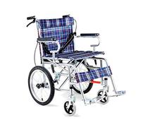 KAXGU Transporte Sillas de Ruedas Ligero Plegable, Soporte de Tubo de Acero Grueso, Silla de Ruedas Inflable de Neumático Trasero de 16 Pulgadas para Adultos, Silla de Ruedas para Ancianos Discapacita