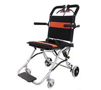 KAXGU Transporte Sillas de Ruedas Ligero Plegable, Ultraligero Aleación de Aluminio Silla de Ruedas para Adultos, Ancianos Discapacitados Silla de Ruedas,D/Mi