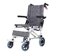 KAXGU Transporte Sillas de Ruedas Ligero Plegable, Ultraligero Aleación de Aluminio Silla de Ruedas para Adultos, Ancianos Discapacitados Silla de Ruedas,D/C