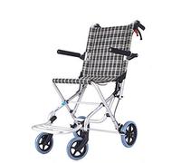 KAXGU Transporte Sillas de Ruedas Ligero Plegable, Ultraligero Aleación de Aluminio Silla de Ruedas para Adultos, Ancianos Discapacitados Silla de Ruedas,D/a