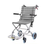 KAXGU Transporte Sillas de Ruedas Ligero Plegable, Ultraligero Aleación de Aluminio Silla de Ruedas para Adultos, Ancianos Discapacitados Silla de Ruedas,D/D