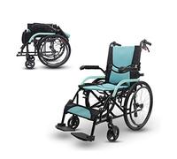 KAXGU Transporte Sillas de Ruedas Plegable Ligera, Silla de Ruedas con Mde Aleación de Aluminio de Alta Carga para Adultos, Silla de Ruedas para Ancianos Discapacitados,A/B