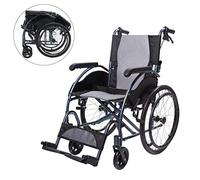 KAXGU Transporte Sillas de Ruedas Plegable Ligera, Silla de Ruedas con Mde Aleación de Aluminio de Alta Carga para Adultos, Silla de Ruedas para Ancianos Discapacitados,A/a