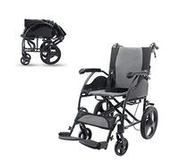 KAXGU Transporte Sillas de Ruedas Plegable Ligera, Silla de Ruedas con Mde Aleación de Aluminio de Alta Carga para Adultos, Silla de Ruedas para Ancianos Discapacitados,A/C