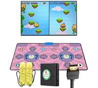 KAXIMON Tapetes de Baile, Tapete de Baile Doble con Puerto TV HD para niños y Adultos, tapete de Baile de Franela inalámbrico Antideslizante con menú multilingüe, Aprendizaje de Kung Fu Chino