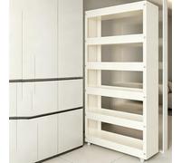 KAXLDHH Carrito Auxiliar con Ruedas de Acero al Carbono, Mueble Auxiliar Cocina Estrecho para Baño y Lavandería, Carro de Almacenamiento Deslizante(40x9x134cm)