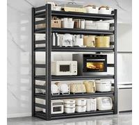 KAXLDHH Estantería de Almacenamiento Estrecha, Organizador de Cocina de Acero al Carbono Robusto, Mueble Auxiliar Fijo para Espacios Reducidos, Estante de Baño y Despensa(60x30x183cm)